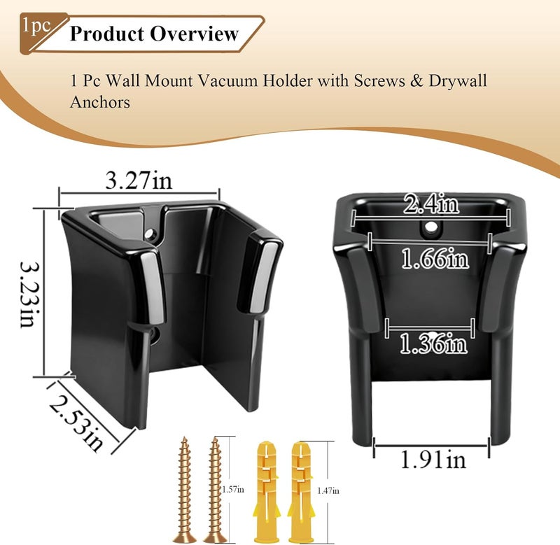 WFCYX 1 Pc Wall Mount Vacuum Holder/Docking Station/Cordless Organizer, Fit for Shark Ultra Cyclone Handheld Vacuum CH700, CH900, CH950 Series Models, W/Screws & Drywall Anchors, Save Space & Reduce Clutter - Image 2