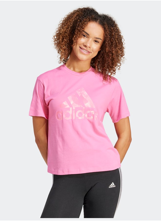 Adidas Floral Graphic Big Logo T-Shirt  - Image 1