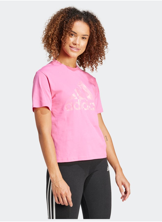 Adidas Floral Graphic Big Logo T-Shirt  - Image 4