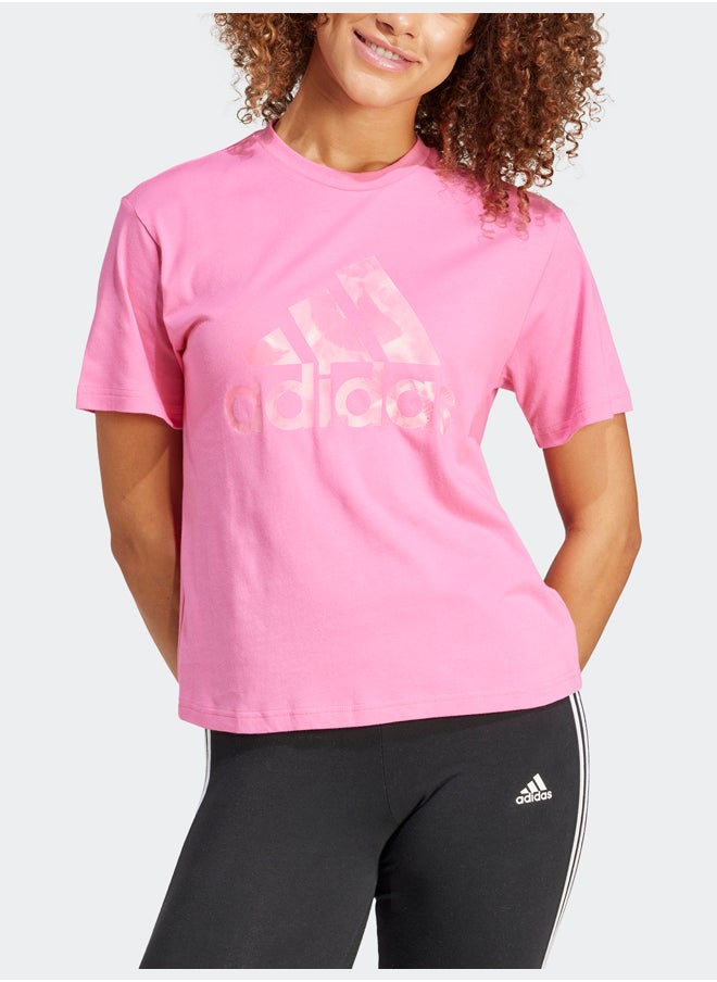 Adidas Floral Graphic Big Logo T-Shirt  - Image 2
