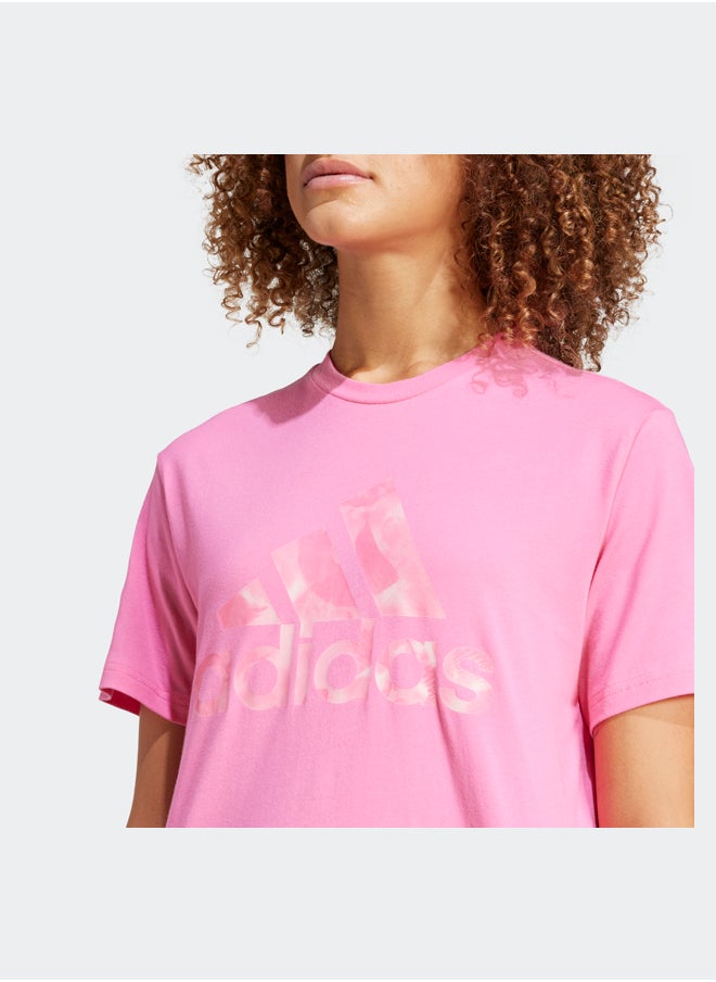 Adidas Floral Graphic Big Logo T-Shirt  - Image 5