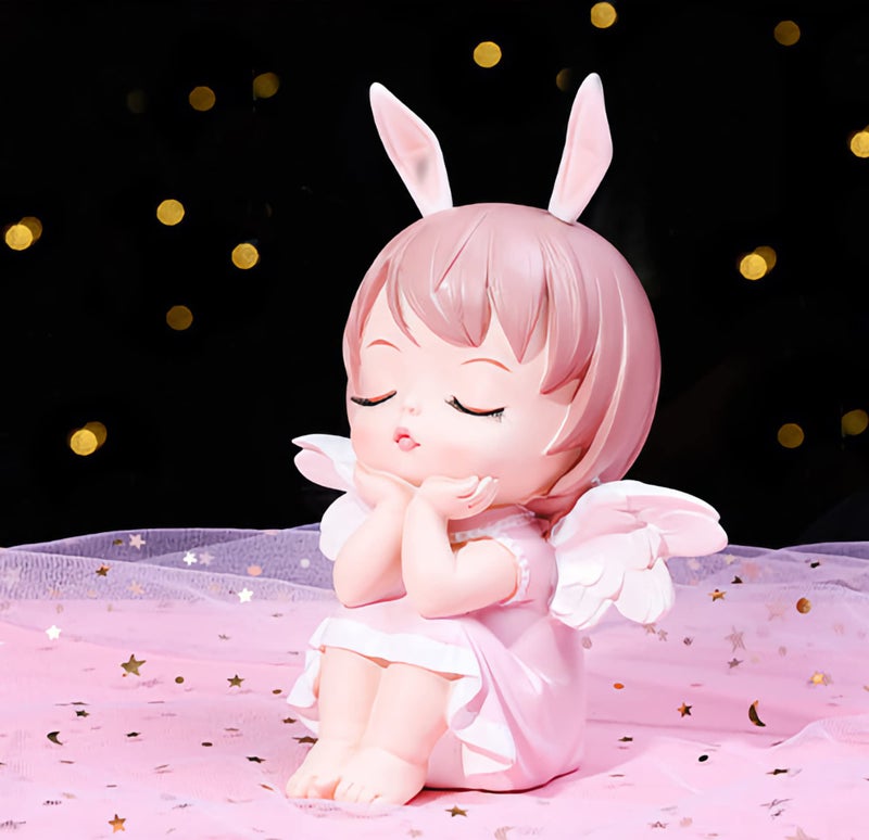 BELLA GLOBE Guardian Angel Cute Piggy Bank for Girls Makes a Perfect Unique Gift, Nursery DÃ©cor, Keepsake, Baby Baptism Gift, or Savings Piggy Bank for Baby Pink - Image 3