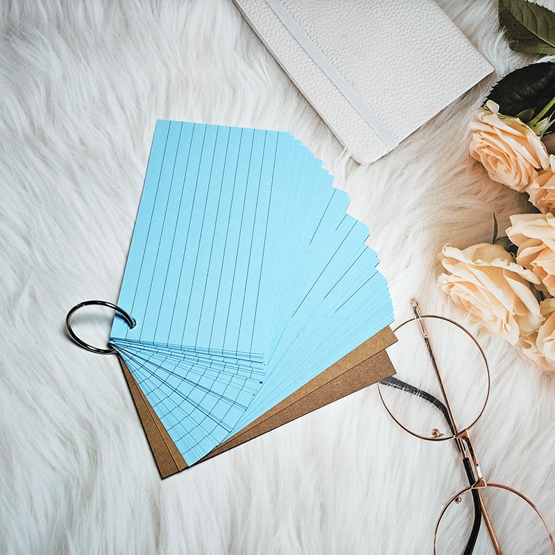 Generic Index Ringed Mini Notepad with Lined Pages light blue 