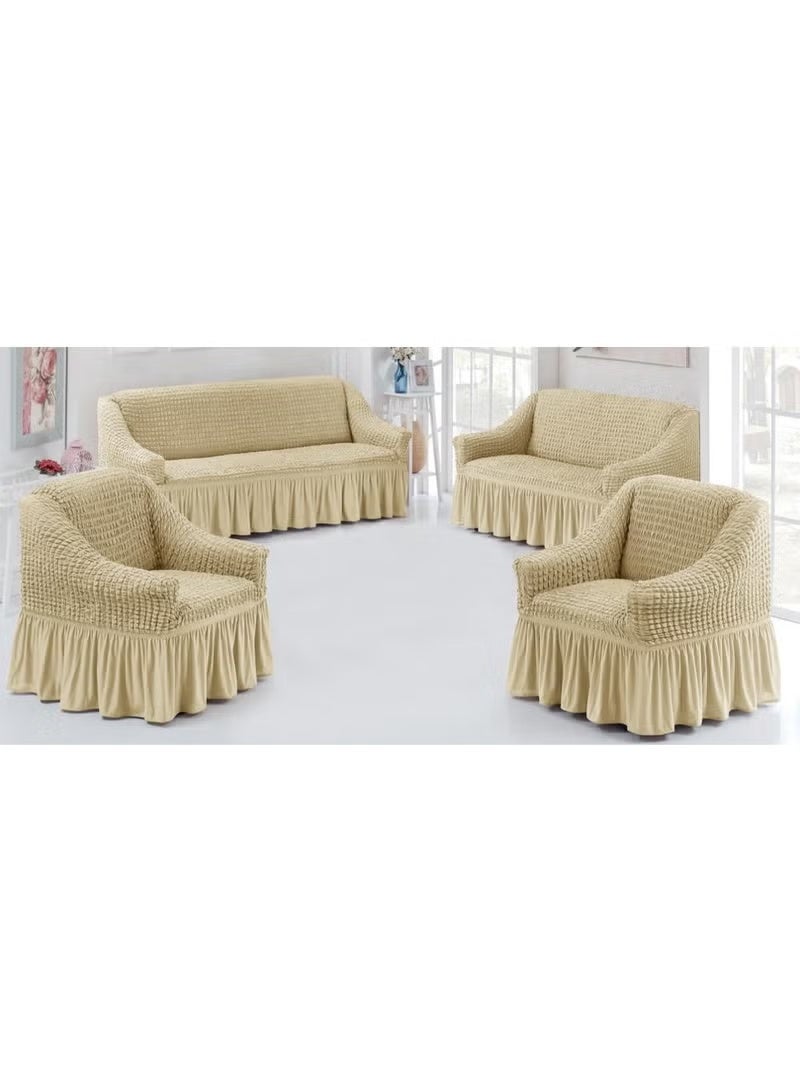 تلبيسات كنب وكراسي للمحافظه على نظافة كنبك جميله وراقيه الخامه قطن 100% طقم 4 قطع 1 ثلاثي 1 ثنائي2 مفرد