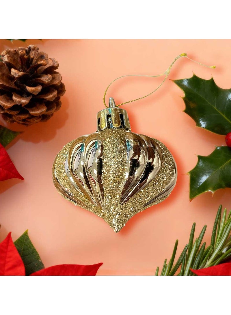 Trentor زينة عيد الميلاد الذهبية 8 قطع 4 سم - Image 2