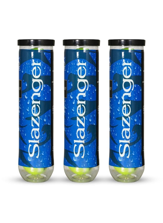 Slazenger Championship Tennis Balls (Material: Rubber, Color: Yellow) Standard Size |3 Can|9 Balls(3 Balls/Can) - Image 1