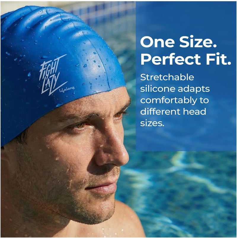 Lifelong Swimming Cap for Men & Women- Swim Hair Caps for Short Hair - Image 3