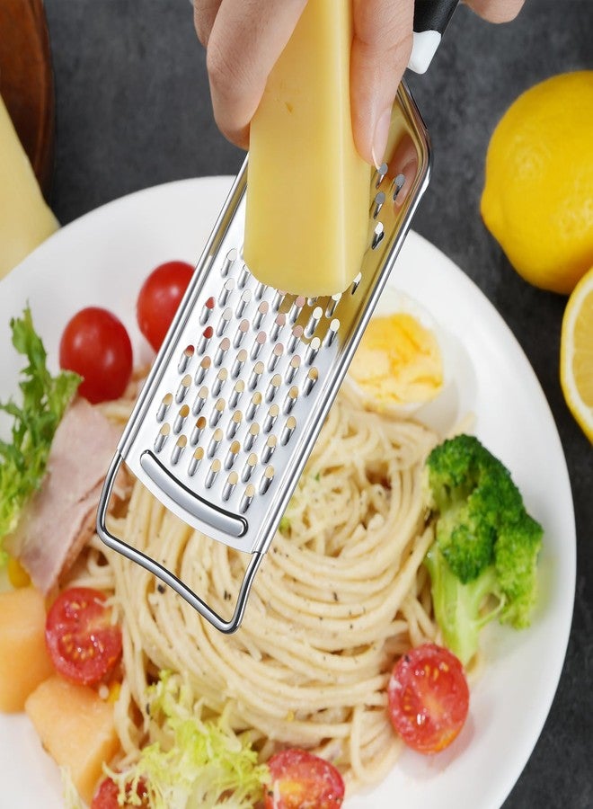 Sopito Cheese Grater, Sopito 3 Packs Stainless Steel Lemon Zester Grater with Silicone Handle for Cheese, Chocolate, Spices, and More - Image 2