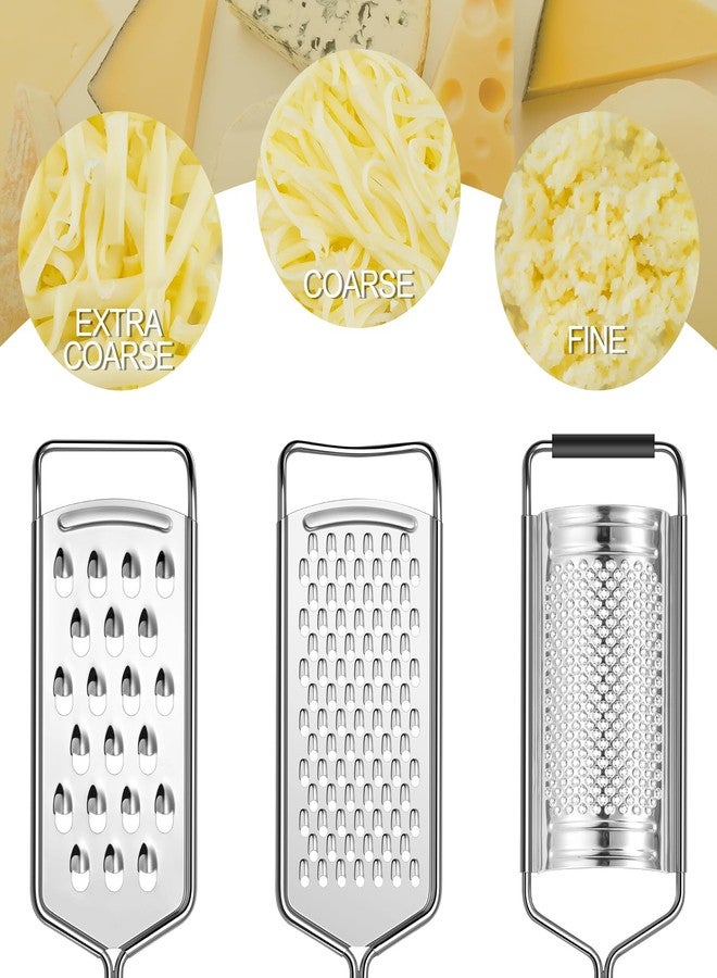 Sopito Cheese Grater, Sopito 3 Packs Stainless Steel Lemon Zester Grater with Silicone Handle for Cheese, Chocolate, Spices, and More - Image 3