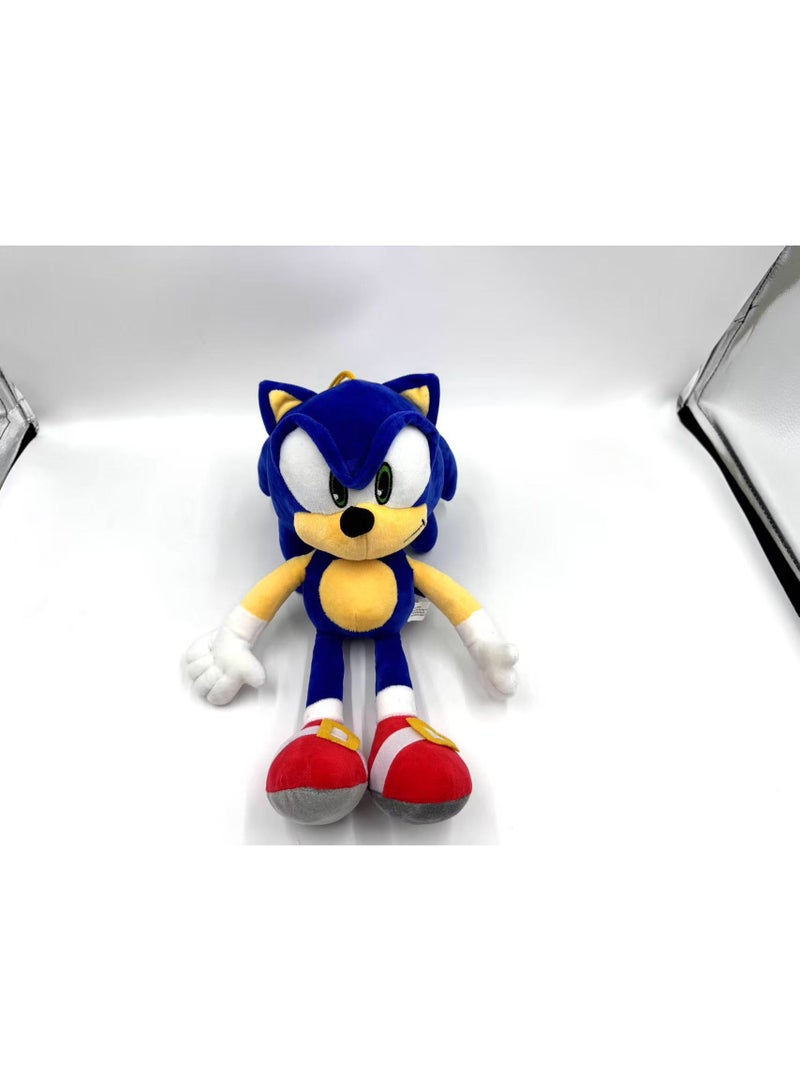 Sonic the Hedgehog plush toy, 32cm soft cartoon character doll, children's birthday gift, home decoration.
