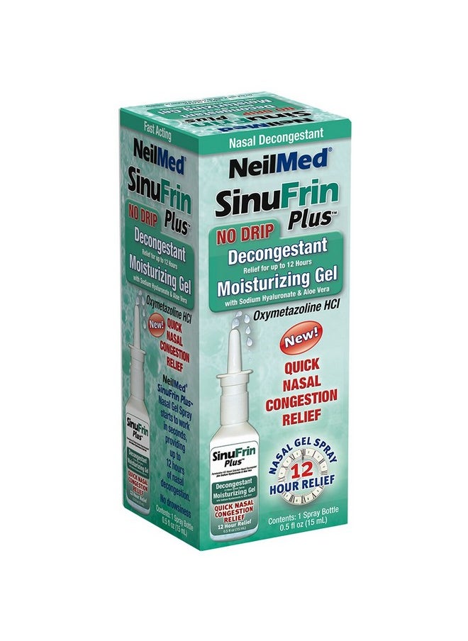 NeilMed Sinufrin Plus Decongestant Moisturizing Gel, .5 Fluid Ounce(Packaging May Vary)  - Image 1