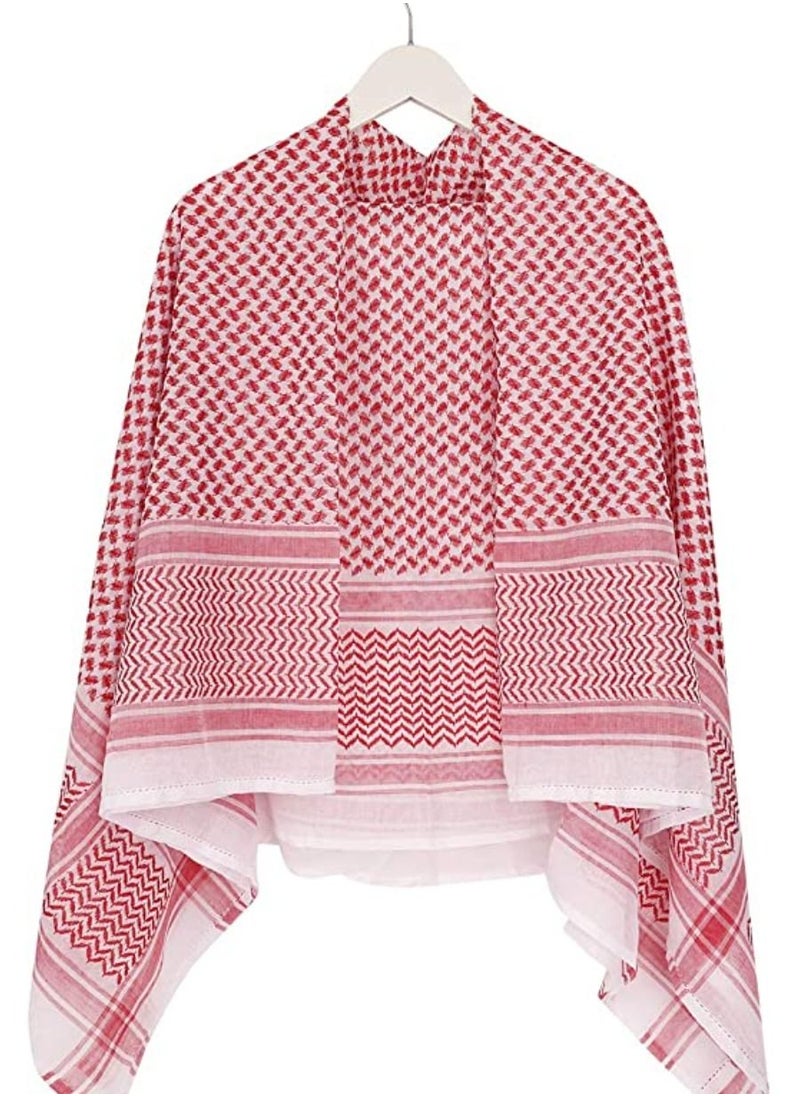 QUESERA - Mens Large Arab Shemagh Headscarf Muslim Headcover Shawl Keffiyeh Arabic Scarf - Image 1