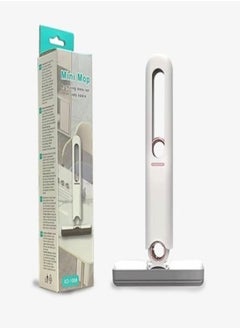 YOMNA Mini Mop Small Spaces,Wet and Dry Desktop Cleaning ,Hand Free Squeeze Mop for Bathroom,Kitchen,Deskto,Glass | (Cotton Heads + Squeeze Handle)  - Image 2