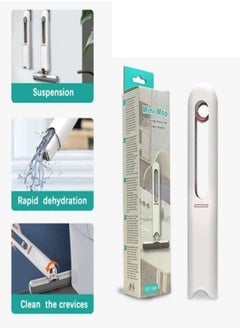 YOMNA Mini Mop Small Spaces,Wet and Dry Desktop Cleaning ,Hand Free Squeeze Mop for Bathroom,Kitchen,Deskto,Glass | (Cotton Heads + Squeeze Handle)  - Image 3