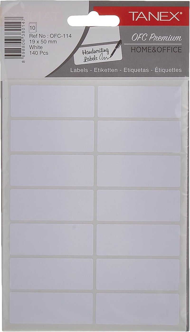 TANEX All Purpose Label 19X50Mm White, Tanofc114 - Image 3