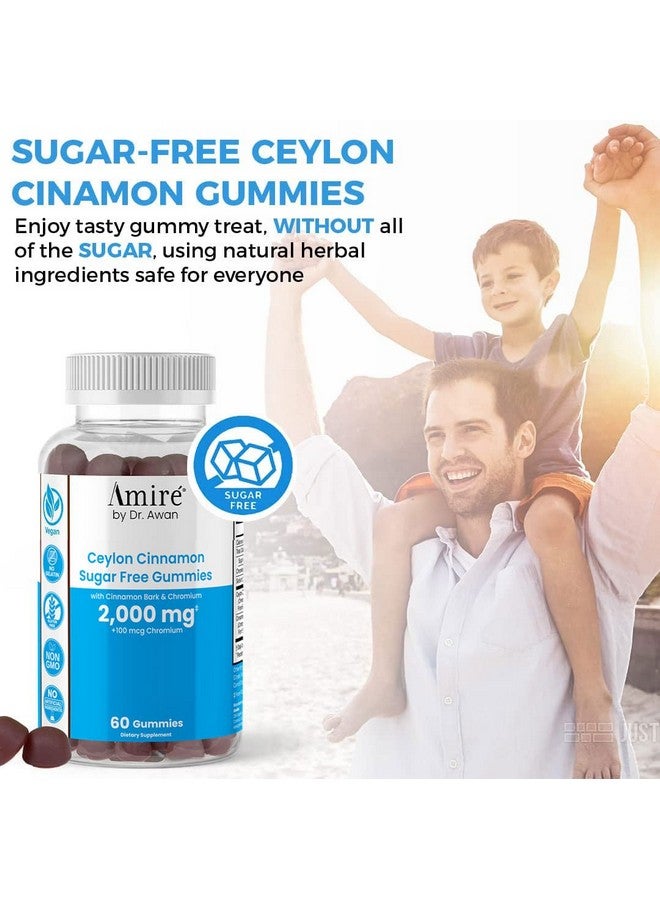 Amire By Dr Awan Sugarfree Vegan Ceylon Cinnamon Gummies Joint Pain Support Supplement  Brain Health Replace Ceylon Cinnamon Capsules Pill 120Ct - Image 4
