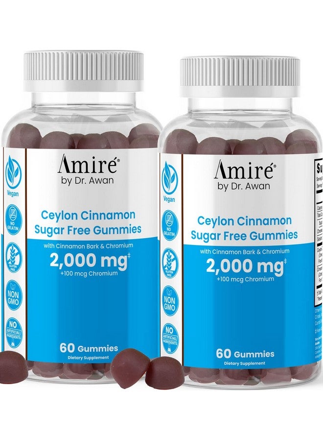 Amire By Dr Awan Sugarfree Vegan Ceylon Cinnamon Gummies Joint Pain Support Supplement  Brain Health Replace Ceylon Cinnamon Capsules Pill 120Ct - Image 1