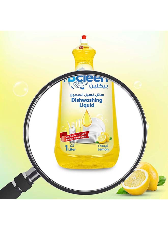 Bcleen Dishwashing Liquid Lemon Plus, tough on grease, gentle on skin 1L (OFFER PACK 1L X 2) - Image 3