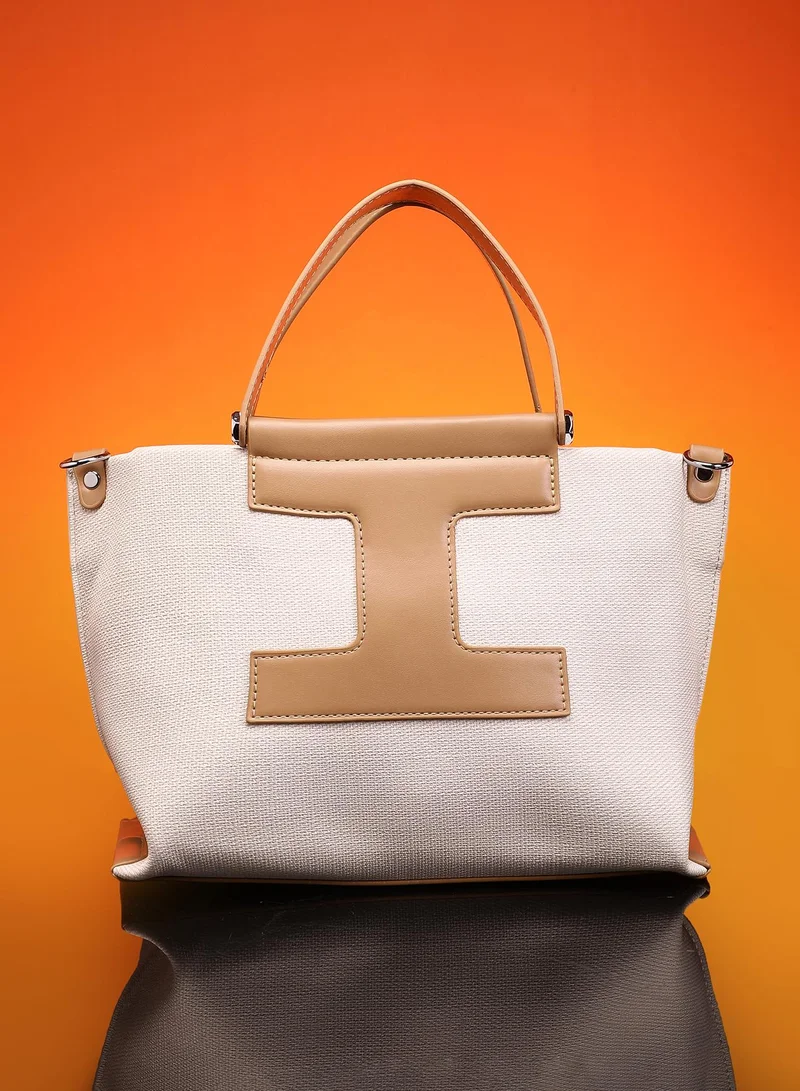 H Detail Top Handle Handbag