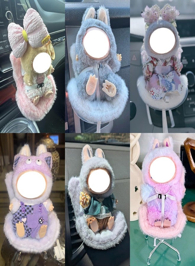 NUJOLI La-bubu Car Seat, Car Air Vent Safety Seat, Perfect for Car Decoration and Display, Suitable for 17cm La-bubu Dolls, Cute and Functional Car Ornament for La-bubu Fans and Doll Collectors - Image 3
