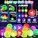 SHQDD 36PCS Light Up Ball Bouncy Balls for Kids 6 Colors Flashing Squeaky Ball Light Up Toys Balls for Toddlers 13 Glow in The Dark Party Favors for Teens Adults Children - Image 4