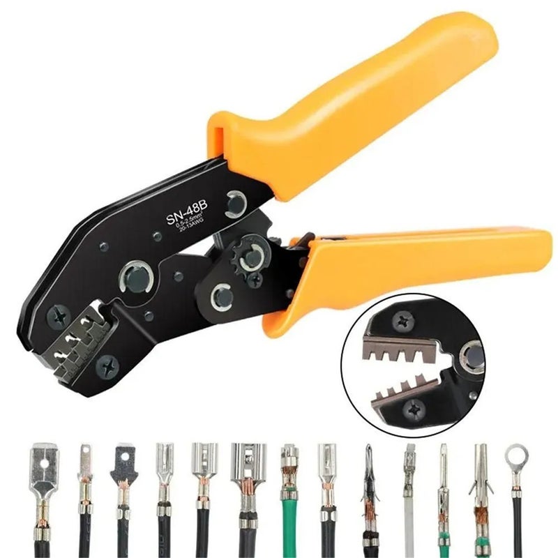 SN-48B wire crimping pliers 0.5-2.5mm2 insulated terminal crimping pliers, multifunctional crimping pliers for various types of crimping terminals - Image 1