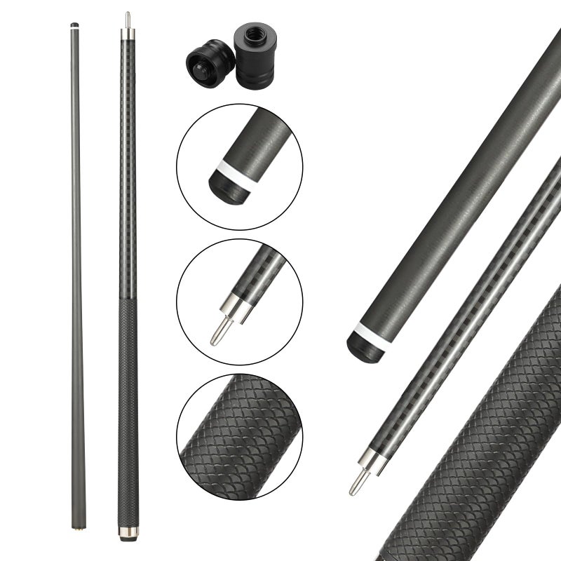 GAMESUN Carbon Fiber Pool Cue Stick 58 Pool Table Sticks 125mm Tip Billiard Carbon Fiber cue Weight 20OZ Carbon Cue Stick - Image 3
