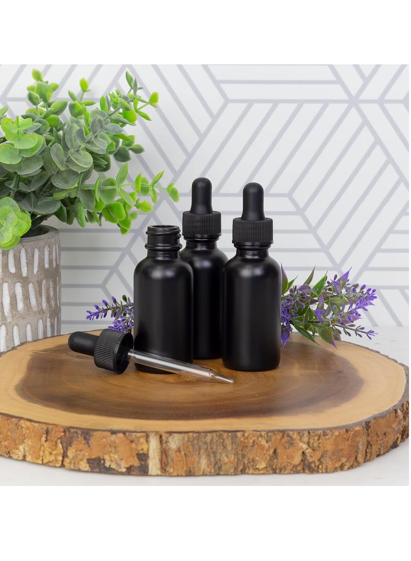 Cornucopia Brands Cornucopia 1oz Black Coated Glass UV Resistant Eye Dropper Bottles (6 pack), UV Safe Bottles for Essential Oils and Aromatherapy - Image 4