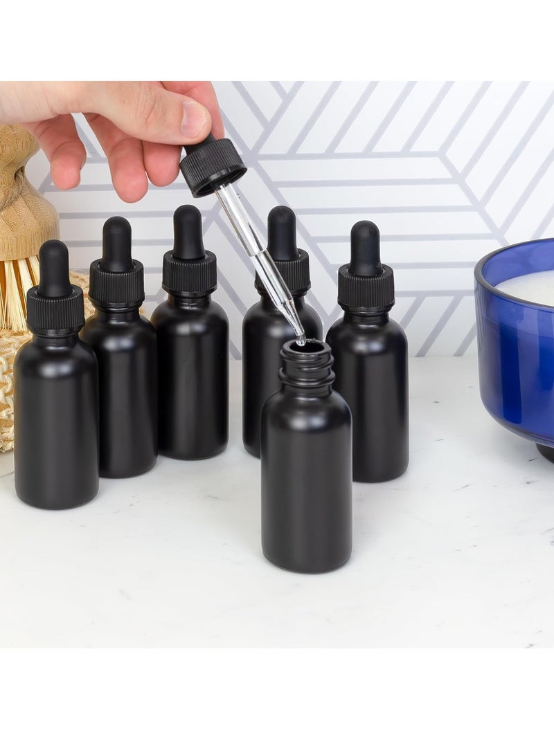 Cornucopia Brands Cornucopia 1oz Black Coated Glass UV Resistant Eye Dropper Bottles (6 pack), UV Safe Bottles for Essential Oils and Aromatherapy - Image 2