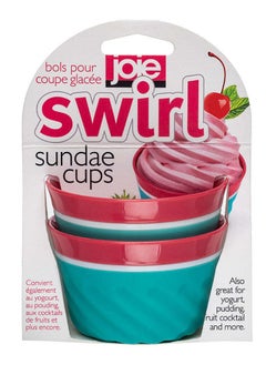 Swirl Sundae Cup Pack Of 2 Red & Green