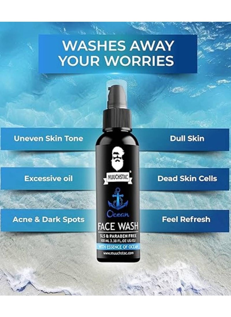 MUUCHSTAC Ocean Face Wash for Men 100 ml  - Image 5