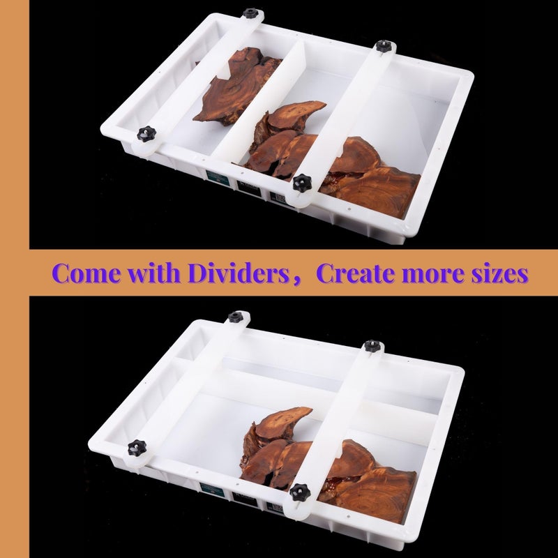 Kalinta Epoxy Mold with Divider Adjustable-15.7x7.9x2.3 in No-Seal Large Resin Mold Integrated Clamping System - Perfect for Beginners & Experienced Artists Alike-Ideal for Creative Resin Art Projects - Image 3