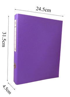 GBQ 5 Pieces 2 Ring Folder File Purple for Office School File Storage Office Supplies Stationery Supplies  - Image 2
