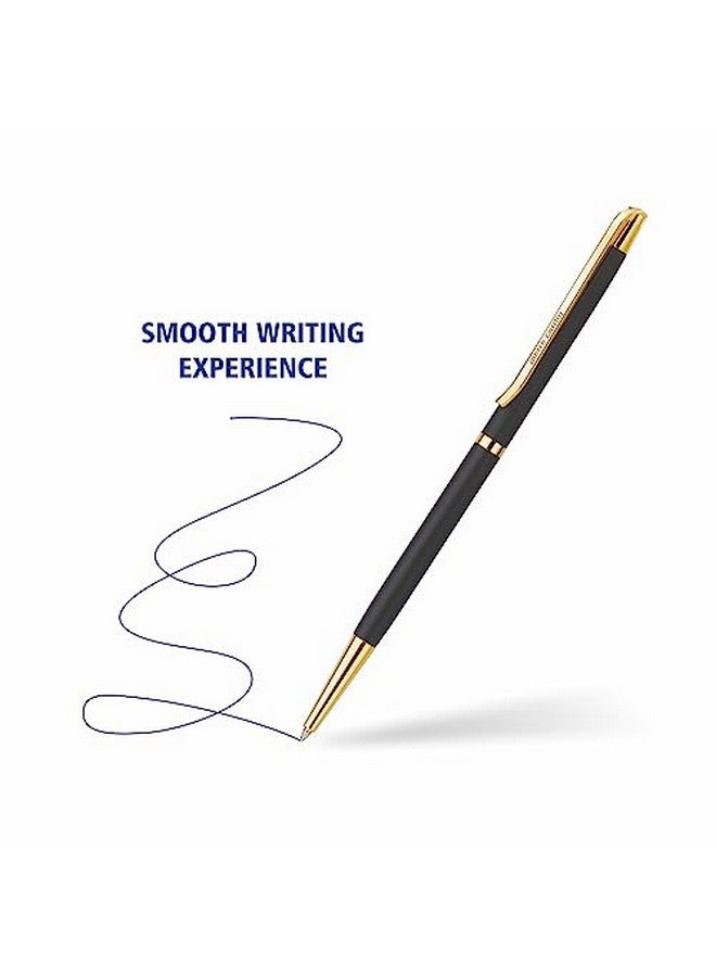 pierre cardin Musk Matte Black Finish Exclusive Ball Pen Blister Pack | Metal Body With Twist Mechanism | Smudge Free Writing | Smooth Refillable Pen | Ideal For Gifting | Blue Ink, Pack Of 1 - Image 4