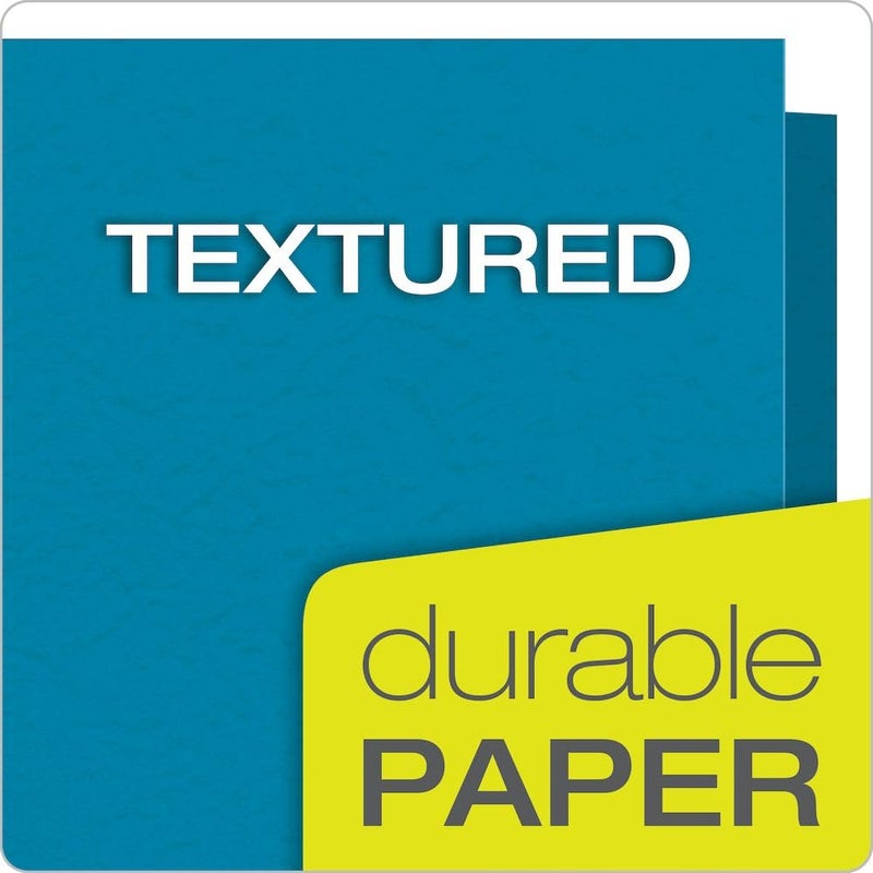 Oxford Oxford Two-Pocket Folders w/Fasteners, Light Blue, Letter Size, 25 per Box (57701) - Image 2