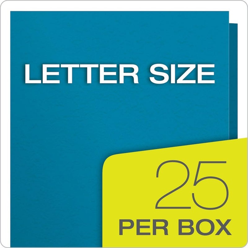 Oxford Oxford Two-Pocket Folders w/Fasteners, Light Blue, Letter Size, 25 per Box (57701) - Image 4