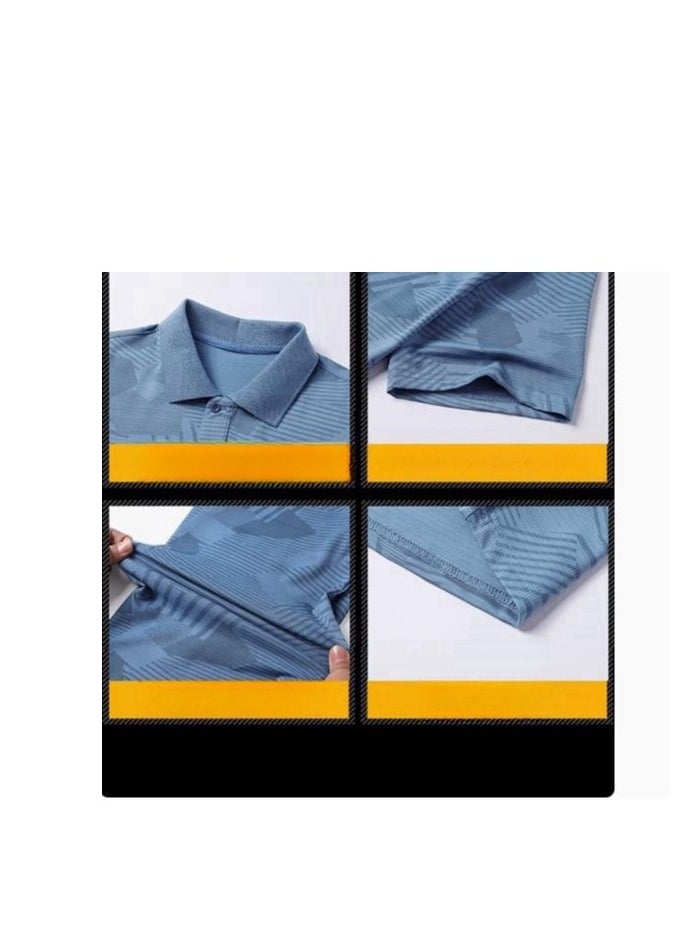 Generic Men's Cool Breathable Quick Drying T-Shirt Short Sleeved Polo Shirt  - Image 4