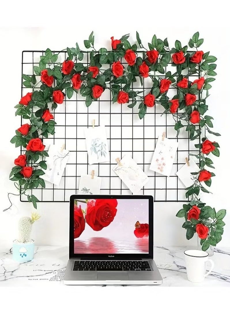Unewshi 3pcs Artificial Red Rose Branches - An Elegant Touch of Timeless Beauty - artificial rose branches, artificial red roses, flower decor, party decorations, wedding decorations, home decor, garden decor, gifts, birthday, Halloween, Valentine's Day, Mother's Day. - Image 2