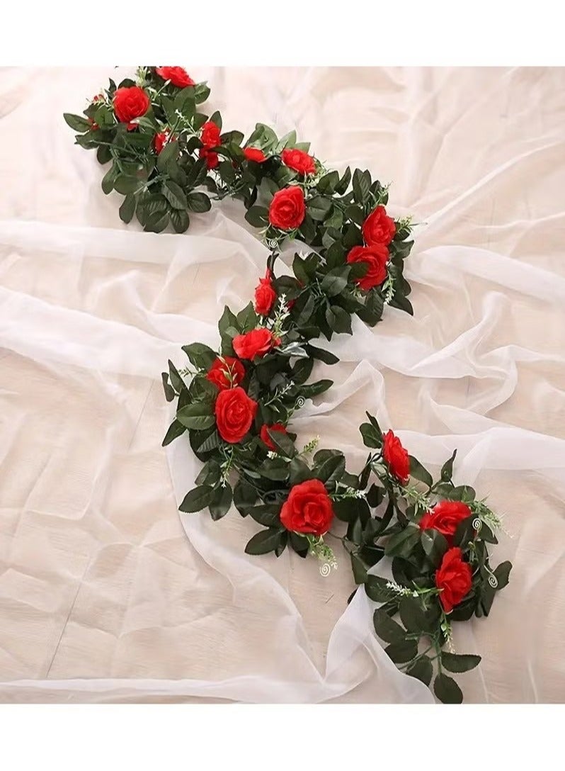 Unewshi 3pcs Artificial Red Rose Branches - An Elegant Touch of Timeless Beauty - artificial rose branches, artificial red roses, flower decor, party decorations, wedding decorations, home decor, garden decor, gifts, birthday, Halloween, Valentine's Day, Mother's Day. - Image 4