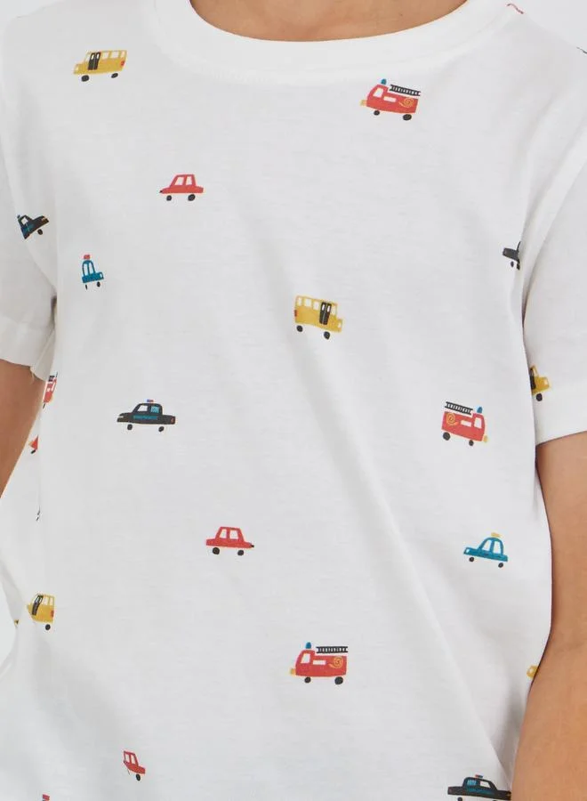 Styli Styli Graphic Print Round Neck T-Shirt