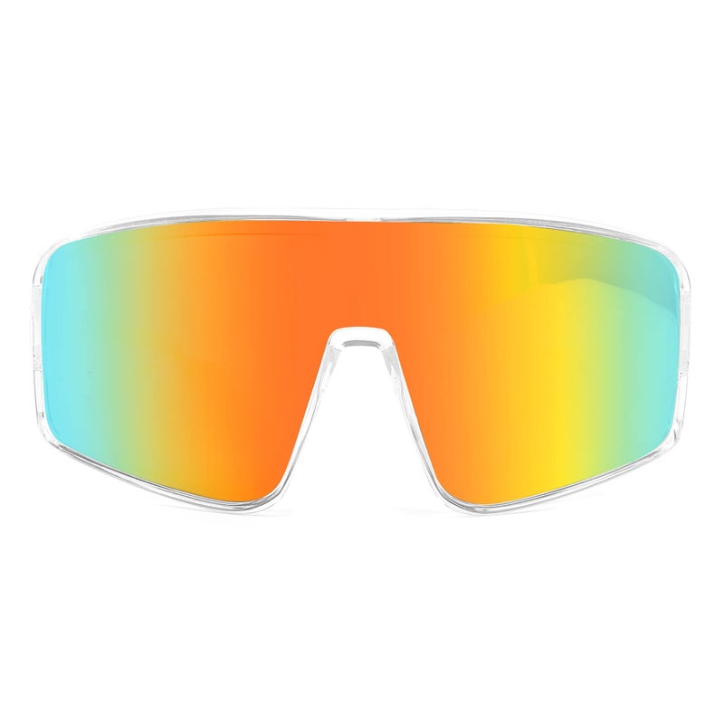FEISEDY Sports Sunglasses, Polarized Oversized Shield for Women Men Youth, Baseball Cycling Running Outdoor Visor B2988 - Image 3