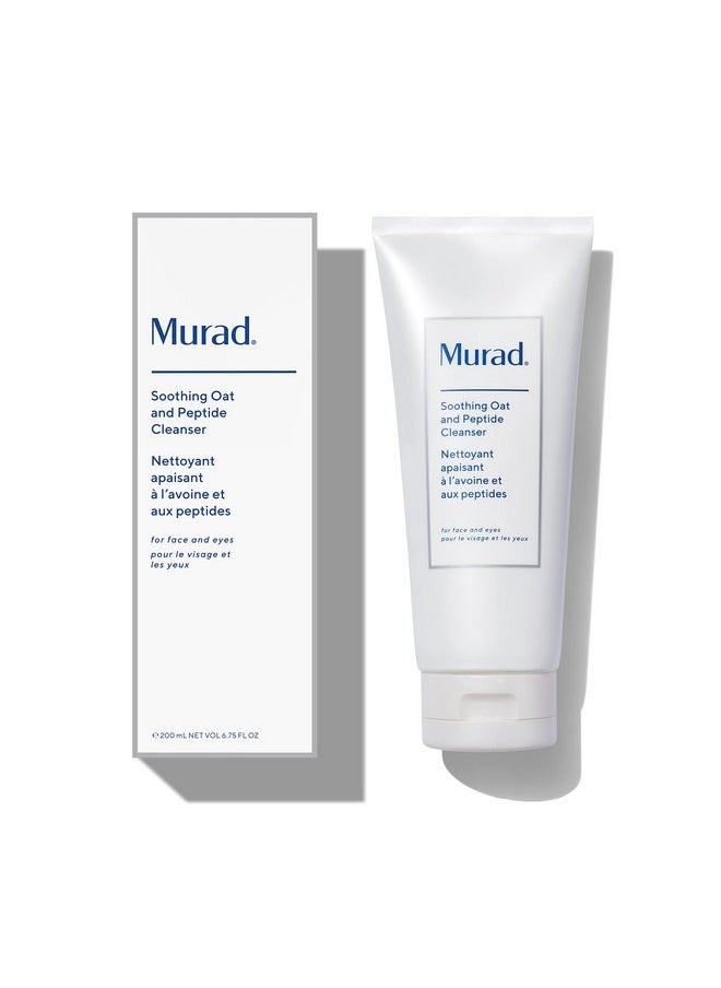 Murad Murad Eczema Control Soothing Oat and Peptide Cleanser - Gentle Face Cleanser for Sensitive Skin - Creamy, Hydrating Facial Skin Care Treatment - Relief from Dryness and Irritation, 6.75 Fl Oz  - Image 1