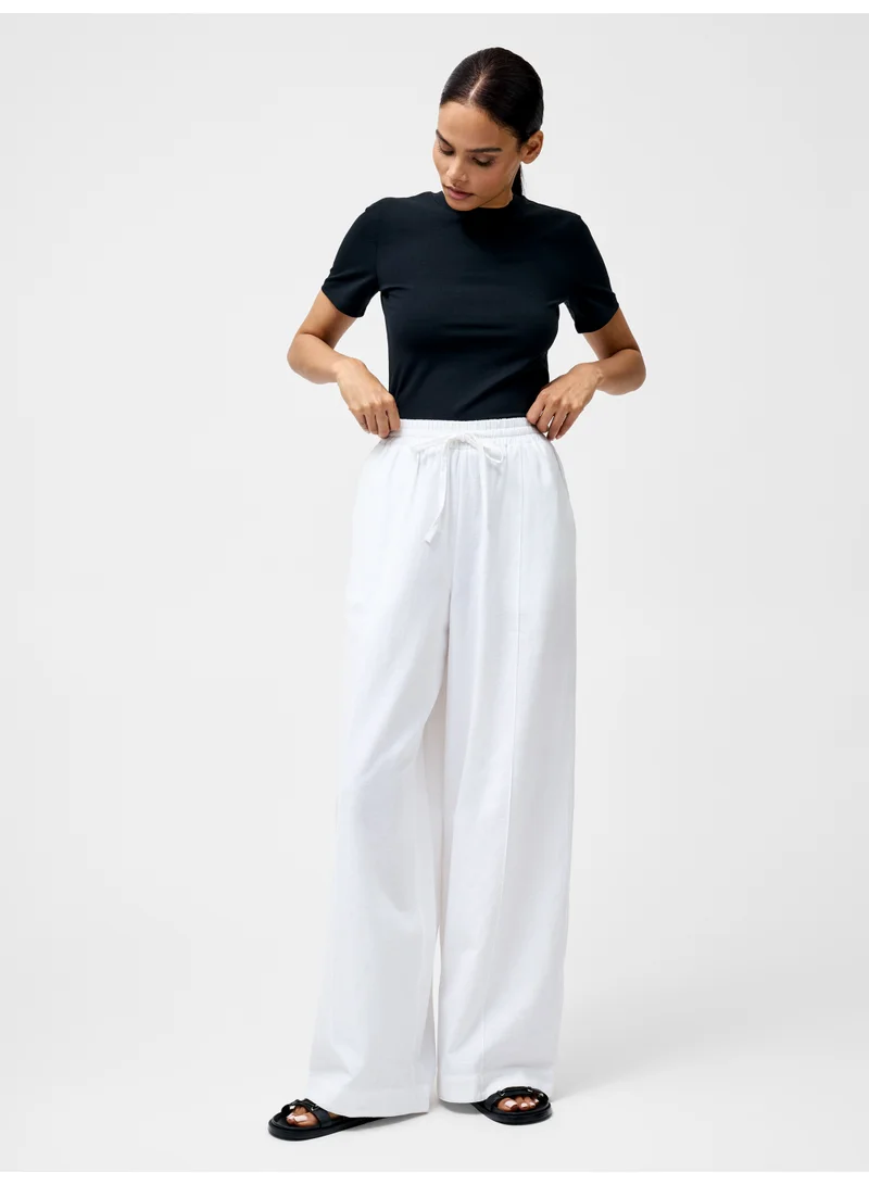 French Connection Clare Linen Blend Wide Leg Trousers