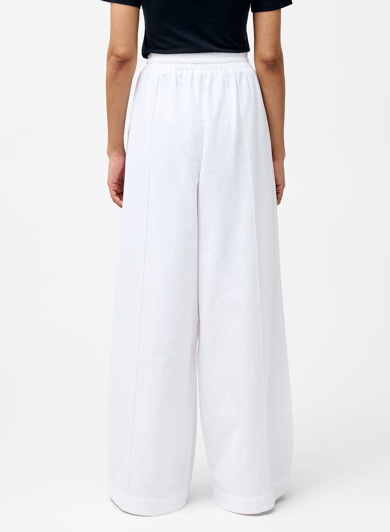 French Connection Clare Linen Blend Wide Leg Trousers - Image 3