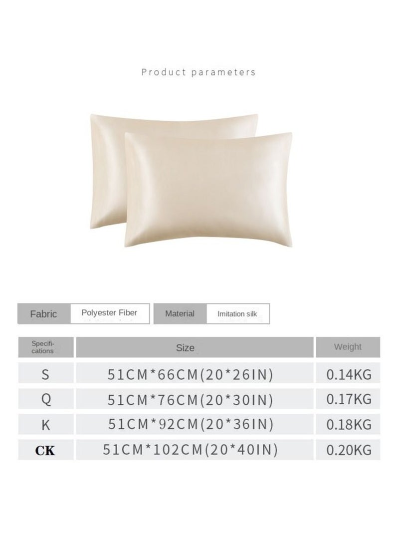 Y&D 2-Piece Simple Solid Colour Pillow Case Cover  - Image 3