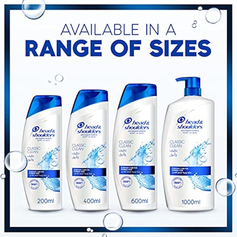 Head & Shoulders Classic Clean Anti-Dandruff Shampoo, 2 X 400ml - Image 4