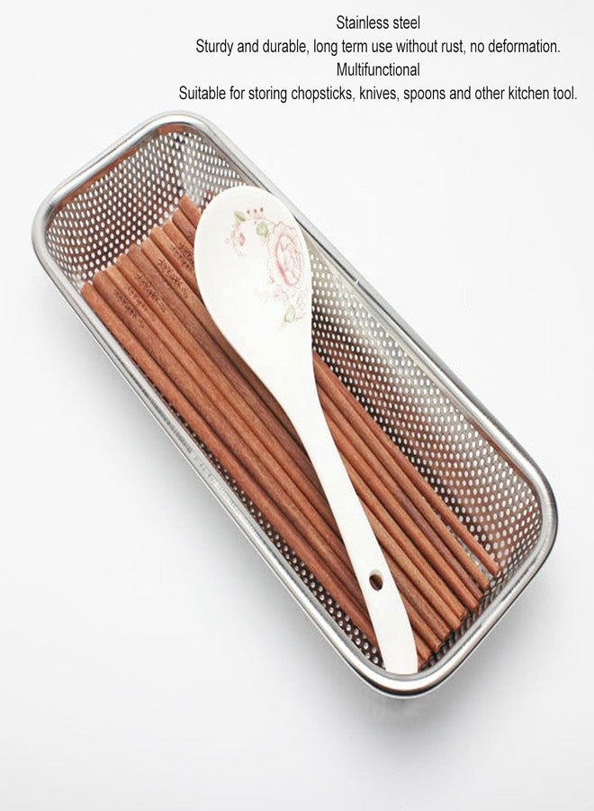 MUGATH ustensiles en Acier Inoxydable, Support de Séchage D'ustensiles, Panier argenterie pour Baguettes, Couteaux, Cuillères (Type de Trou) - Image 2