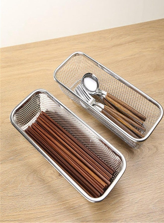 MUGATH ustensiles en Acier Inoxydable, Support de Séchage D'ustensiles, Panier argenterie pour Baguettes, Couteaux, Cuillères (Type de Trou) - Image 3
