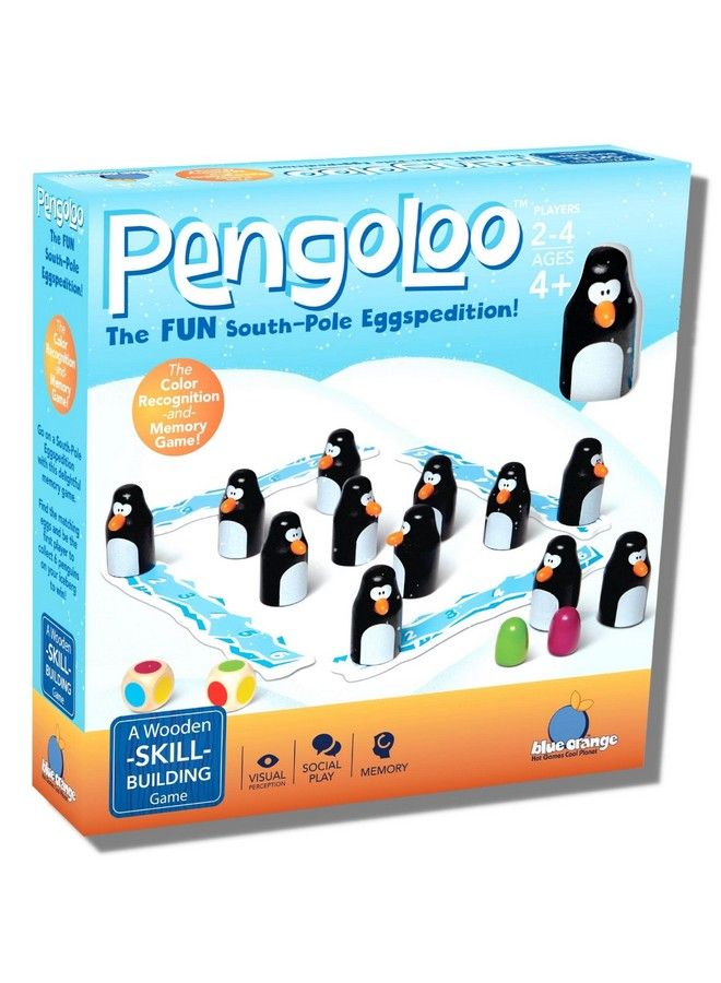 blue orange لعبة بنغولو الفائزة بجائزة بناء المهارات الخشبية لتطوير الذاكرة والتعرف على الألوان للأطفال - Image 2