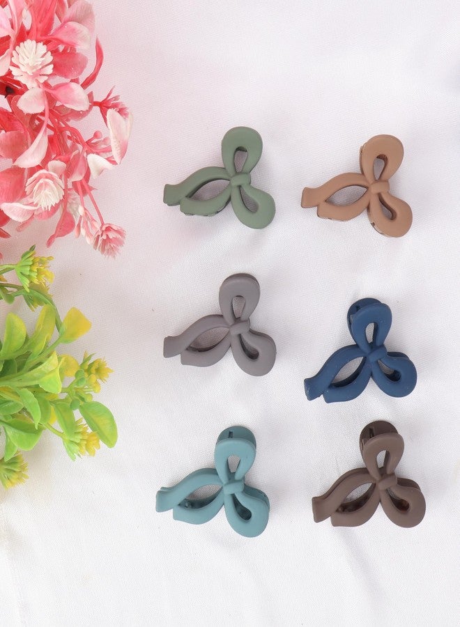 Tudoccy Acrylic Hair Claw Clips Clutchers for Girls and Women | Korean Multicolor Hair Clutcher Collection for styling all types of hairs (Pack of 6, Assorted color) - Image 2